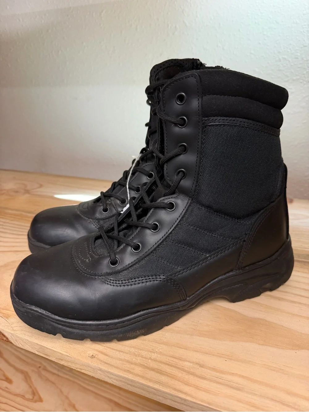 Black Tactical Lace-Up Men's Boots